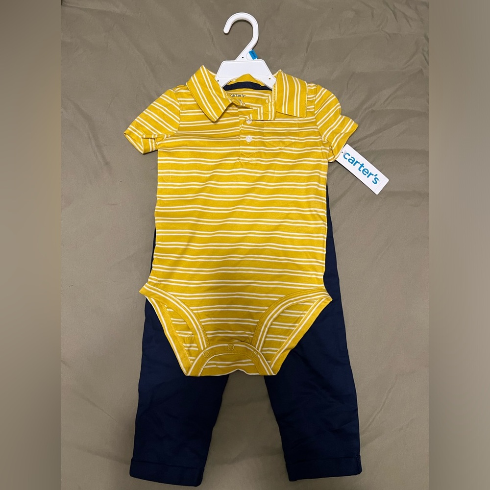 CARTERS 2 PIECE BOYS TOP AND BOTTOM